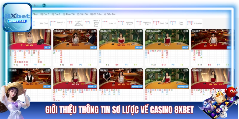 Giới thiệu thông tin sơ lược về sảnh casino 8XBET