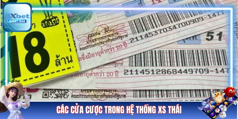 Các cửa cược trong hệ thống XS Thái